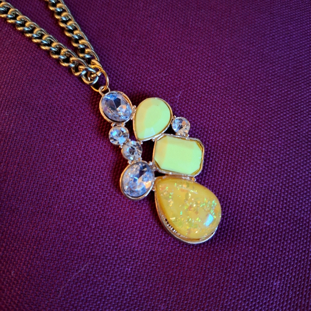 Yellow Handmade Vintage Necklace